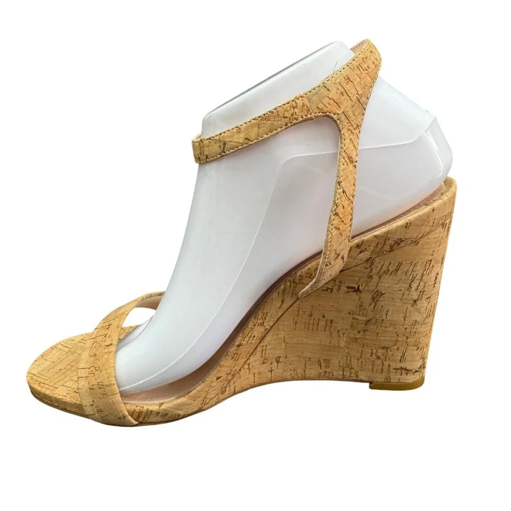 AGL Demi Ankle Strap Cork Wedge Sandal Womens shoes, Size 40.5 WORN ONCE